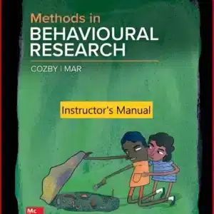 Instructors Manual for Methods In Behavioural Research 4th Edition By Paul C. Cozby © 2024