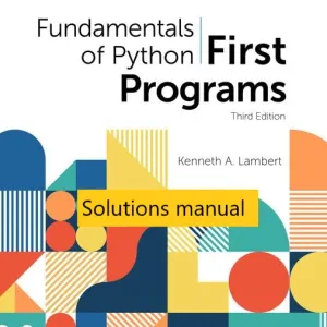 Solutions manual for Fundamentals of Python First Programs 3rd Edition Kenneth A. Lambert