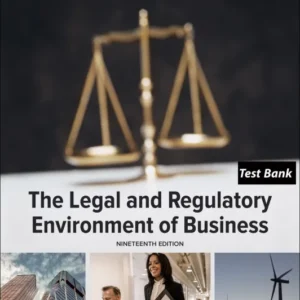 Test Bank for The Legal and Regulatory Environment of Business 19th Edition scaled