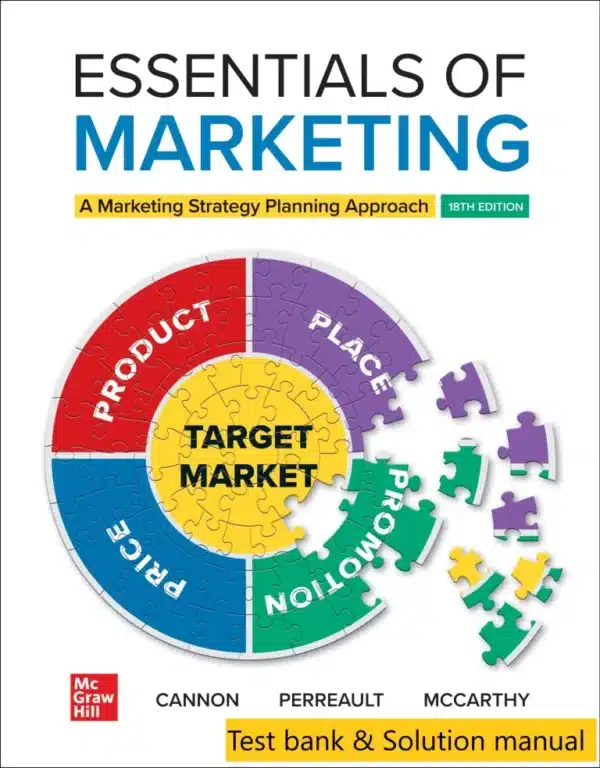 Test bank Solution manual Quick Start Guides for Essentials of Marketing 18th Edition By Joseph Cannon scaled