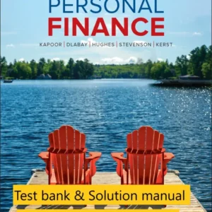 Test bank Solution manual for Personal Finance 9th Edition By Jack R. Kapoor Canadian edition © 2024