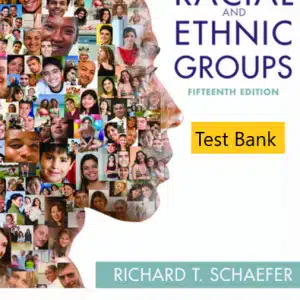 Test bank for Racial and Ethnic Groups 15th Edition By Richard T. Schaefer