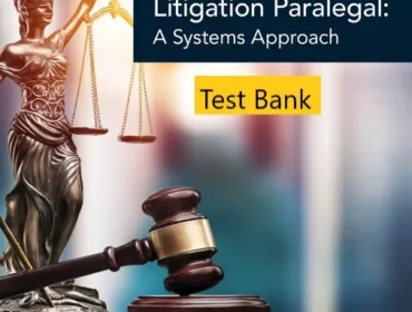Test Bank for The Litigation Paralegal A Systems Approach 7th Edition By James W. H. McCord