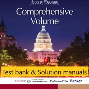 Test bank Solution manuals for South Western Federal Taxation 2025 Comprehensive 48th Edition by James Young