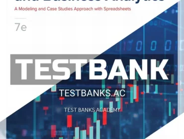 test bank Introduction to Management Science and Business Analytics A Modeling and Case Studies Approach with Spreadsheets 7th Edition By Frederick Hillier